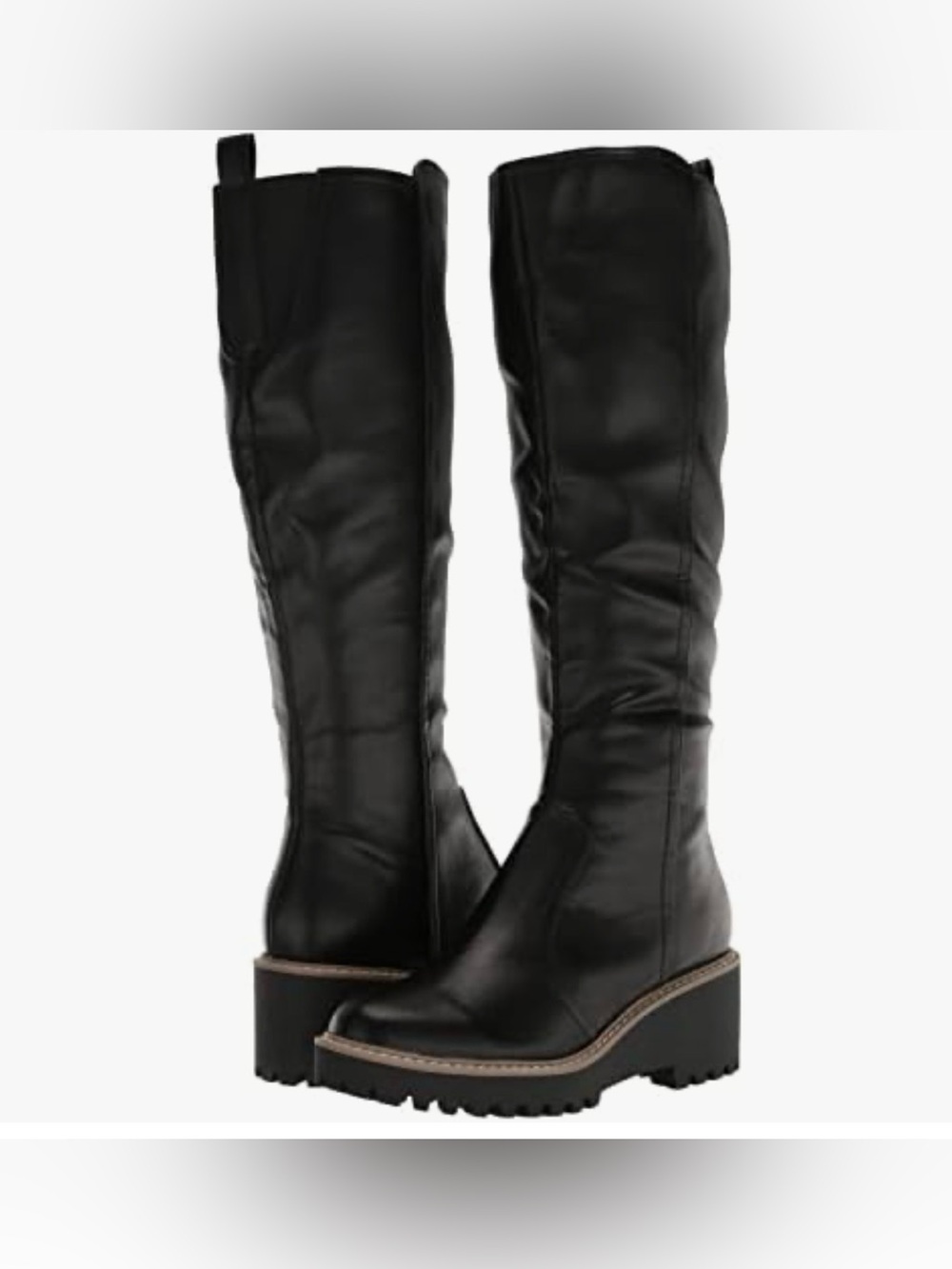 Dolce Vita Roquey  Black Knee-High Chelse lug sole  Boot 9